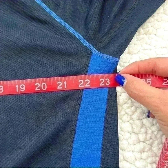 Nike Dri Fit Navy 3/4 Zip Crop Neck Pullover Running Sweatshirt Top Size XL - Picture 12 of 12